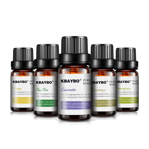 Essential Oil（10 ml） for Diffuser, Aromatherapy Oil Humidifier 6 Kinds Fragrance of Lavender, Tea Tree, Rosemary, Lemongrass, Orange
